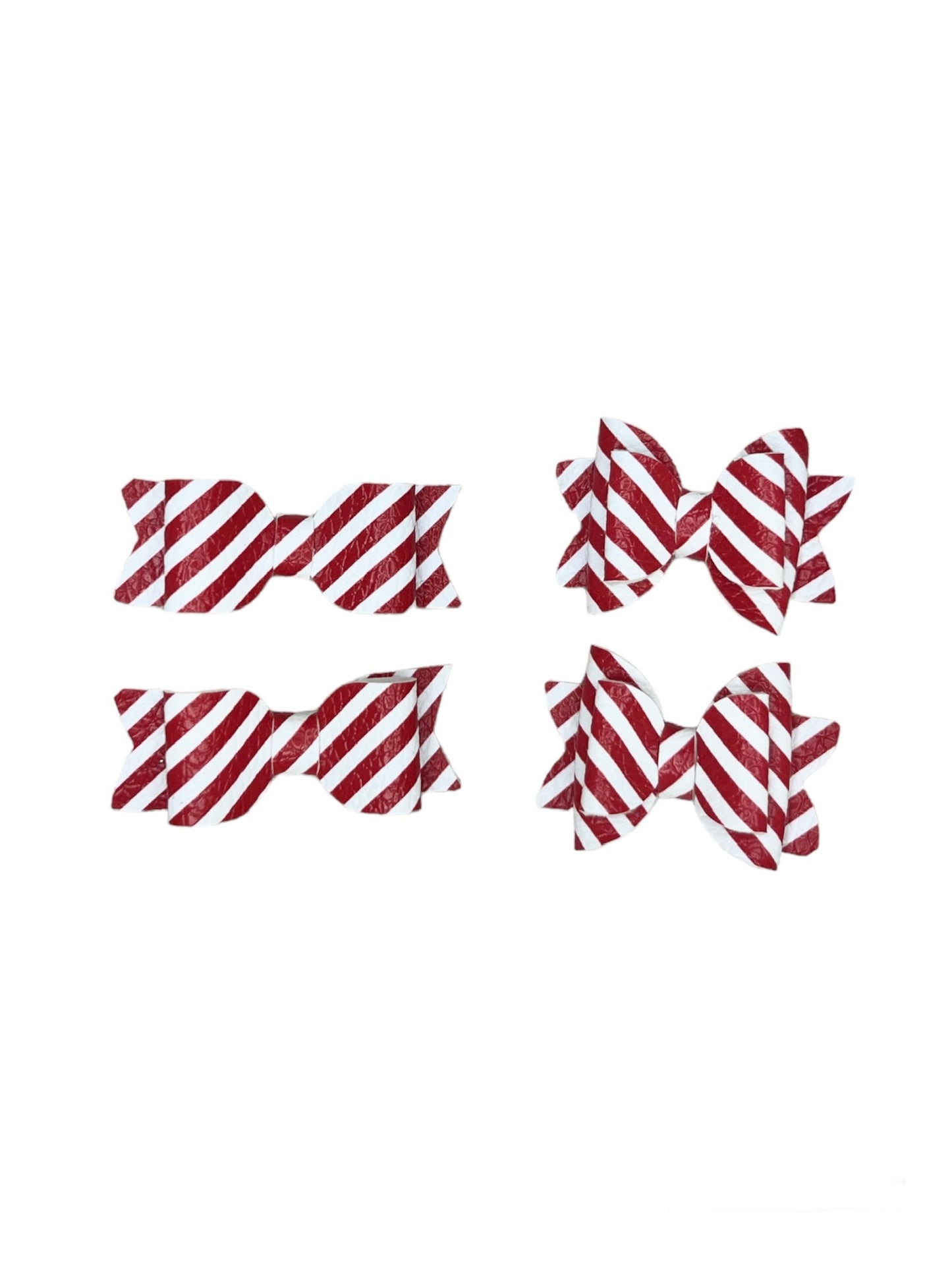 Candy Cane Micro Pigtail Bows!