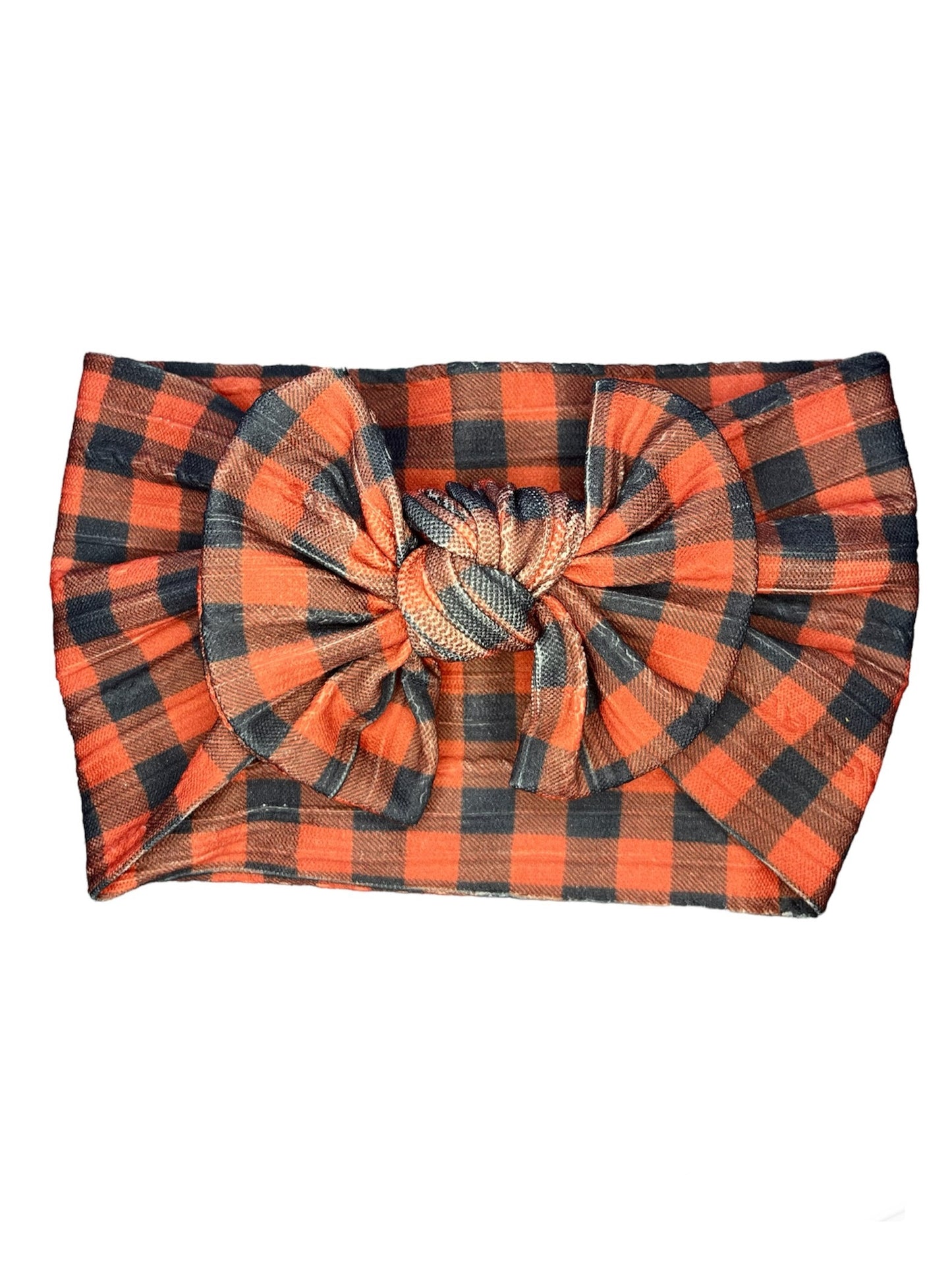 Buffalo Plaid Cable Knit Headband!