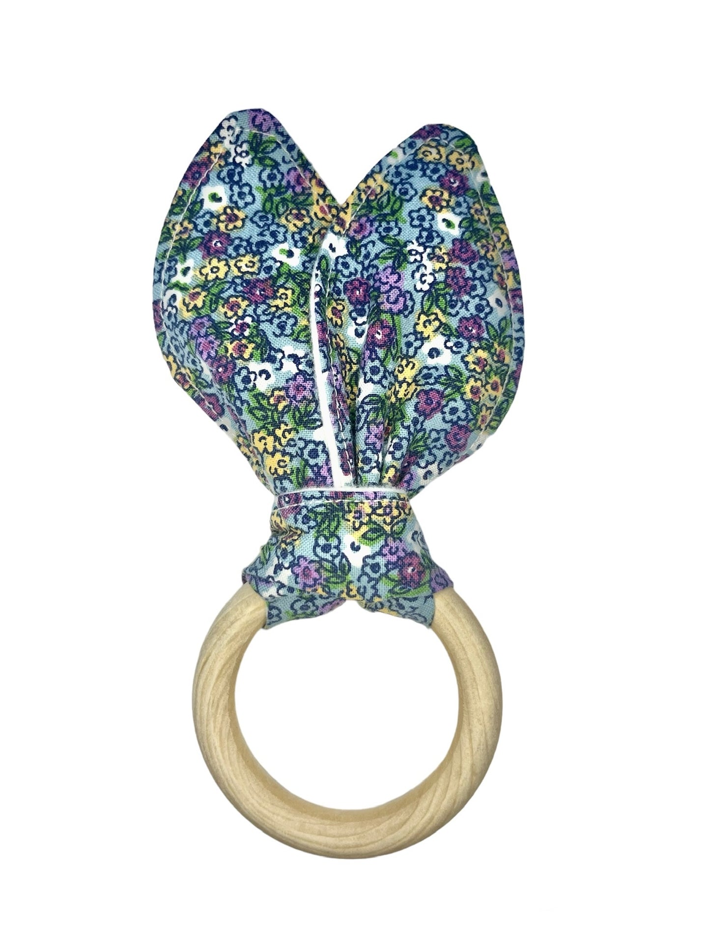 Blue Dainty Floral Crinkle Teether!