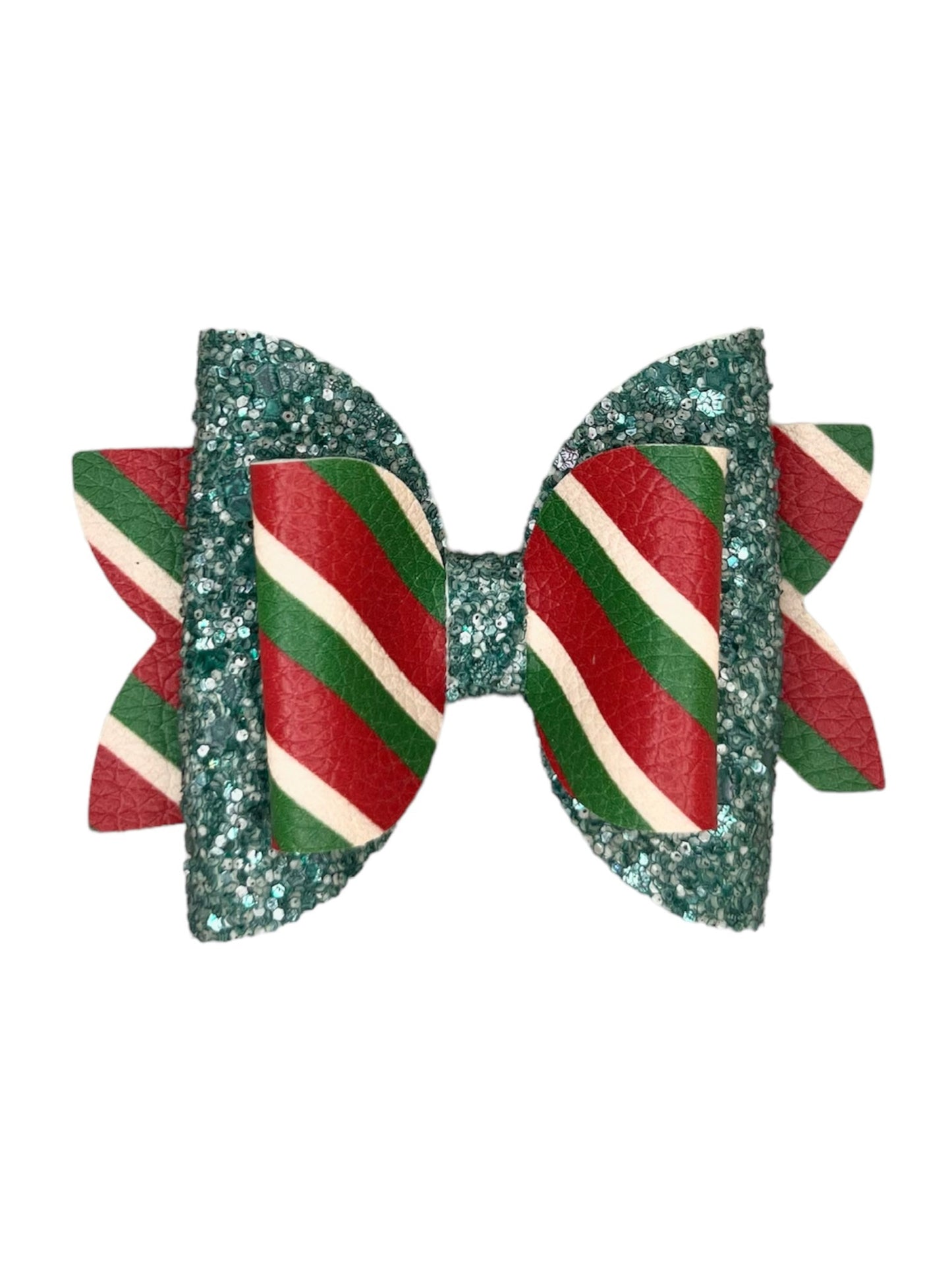 Peppermint Candycane Glitter Bow!