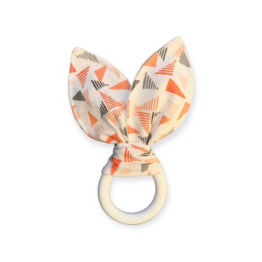 Tangerine Triangle Crinkle Teether