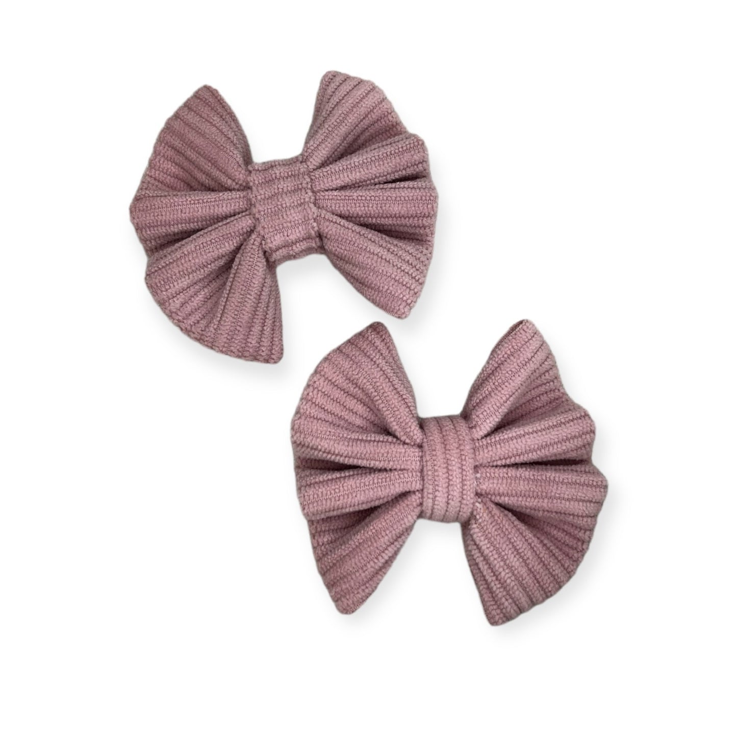 Pink Corduroy Pigtail Bows