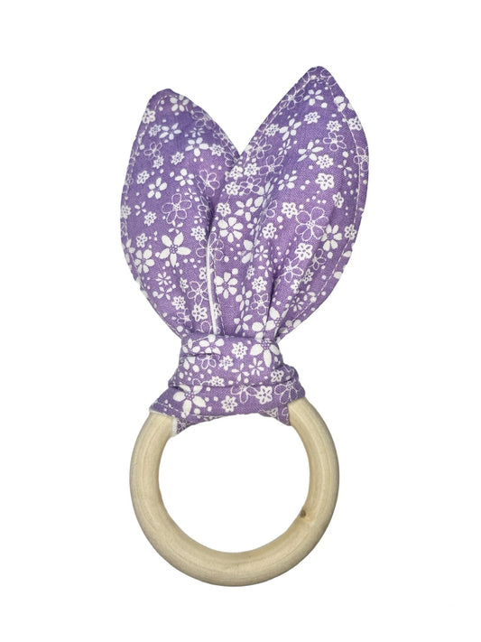 Dainty Purple Floral Crinkle Teether!