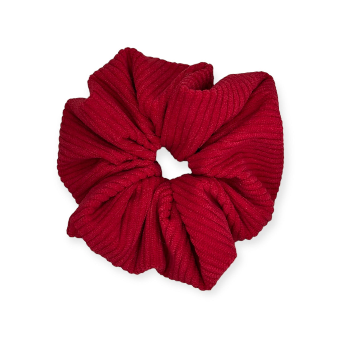 Valentine's Day Scrunchies - Red Corduroy