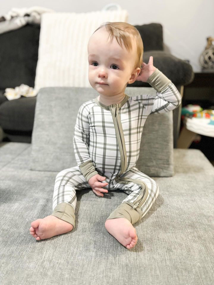 Sage Plaid Bamboo Sleeper!