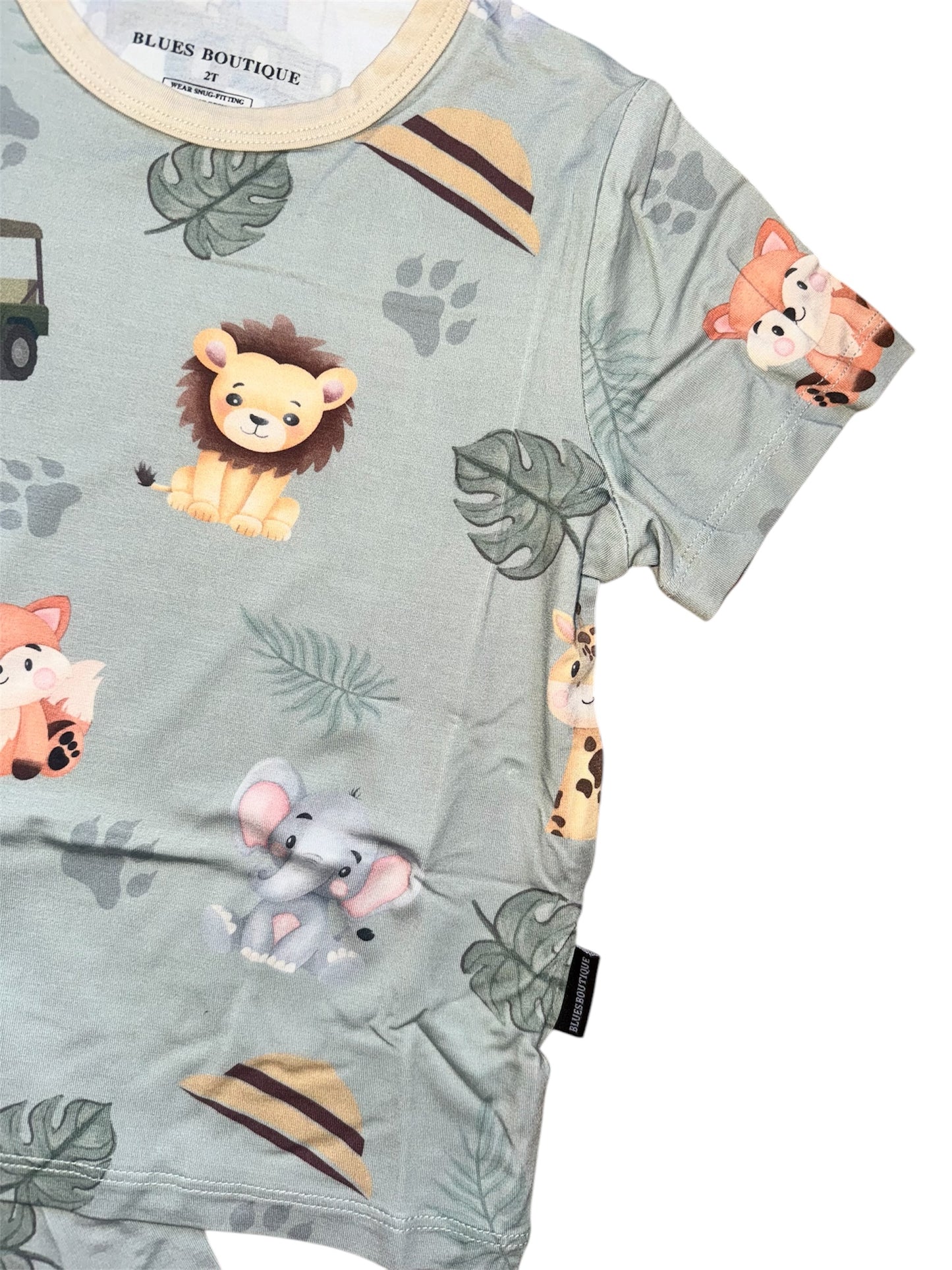 Blues Safari Bamboo 2 Piece Short Pj Sets