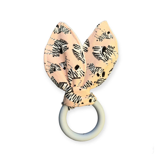 Pink Zebra Crinkle Teether
