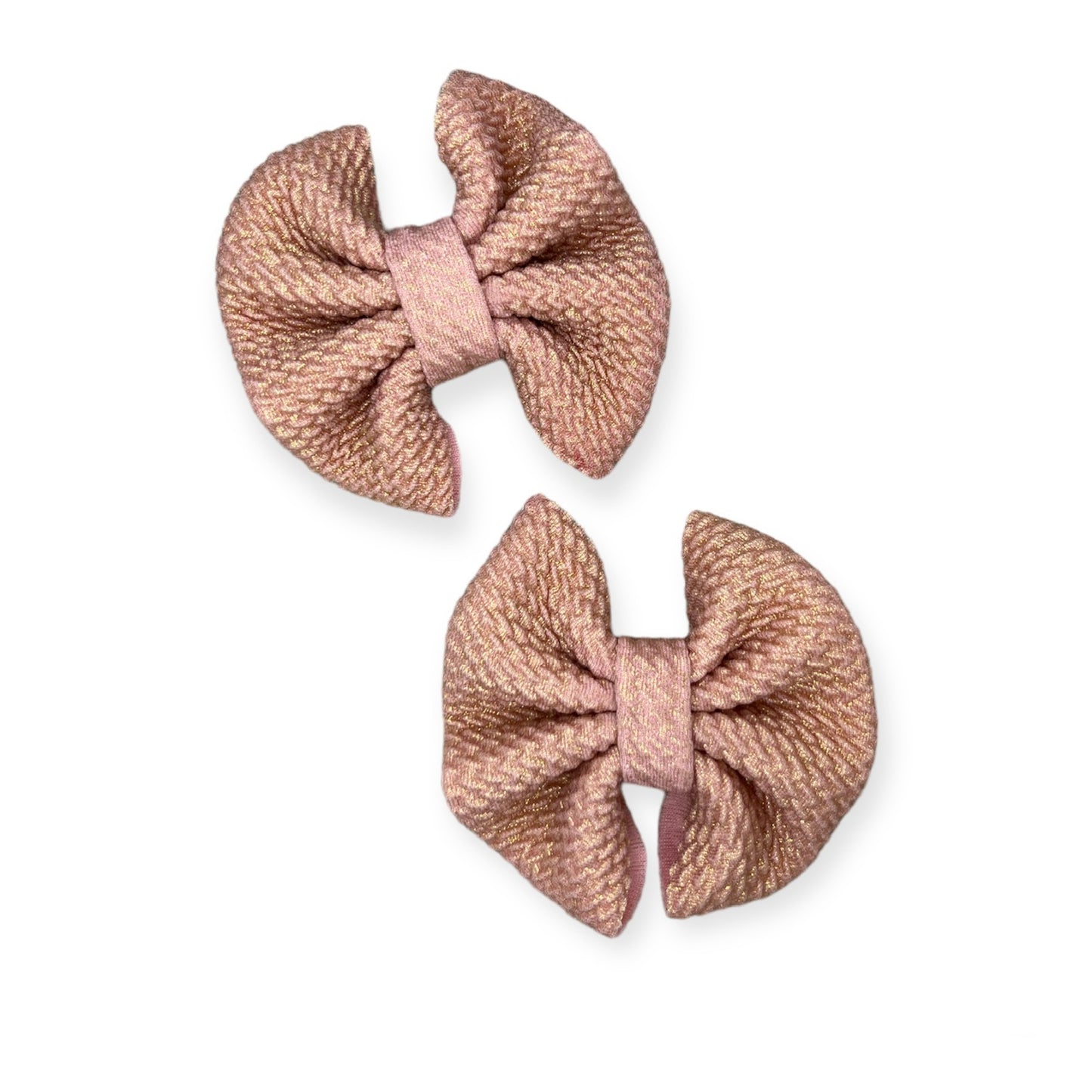 Pink Shimmer Pigtail Bows