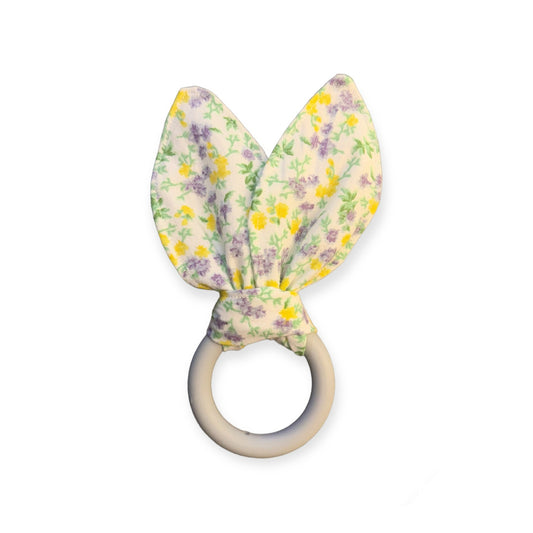 Lemon and Lavender Floral Crinkle Teether