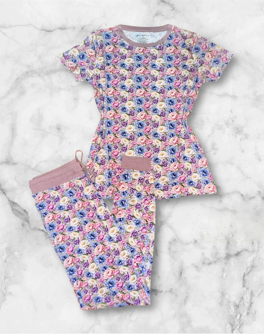 Peonies Adult Bamboo PJ Set