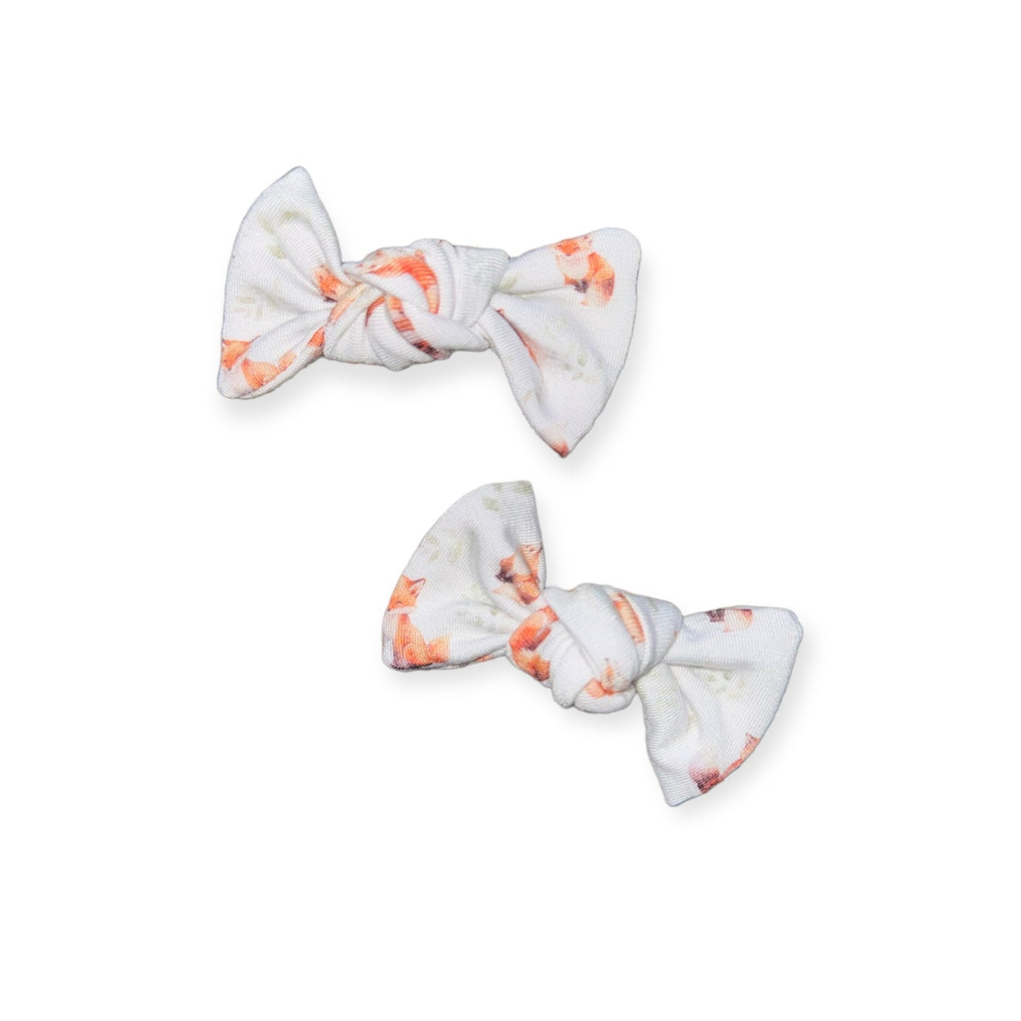 Friendly Fox Bamboo Knotted Pigtail Bows