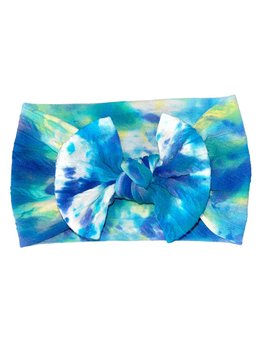Tye Dye Cable Knit Headband - Ocean