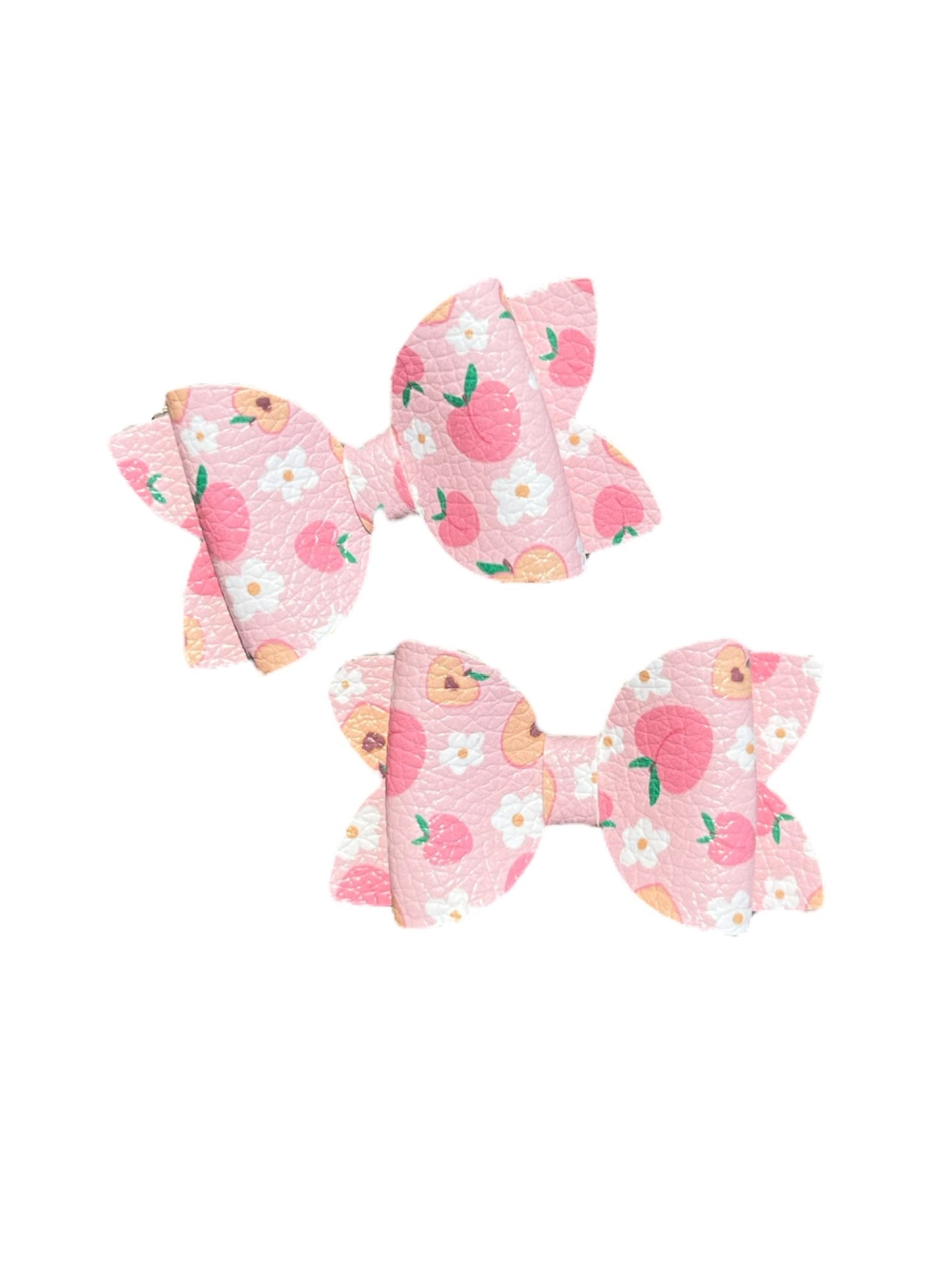 Peachy Pink Pigtail Bows!