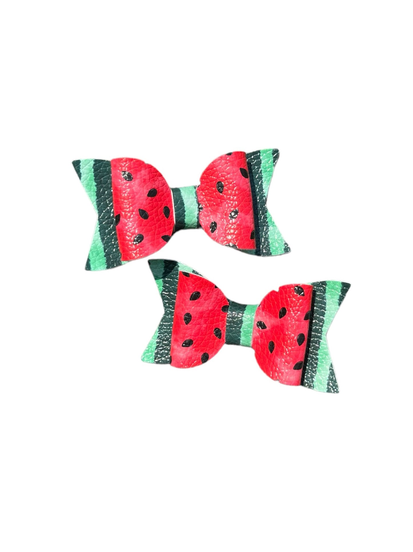 Watermelon Pigtail Bows!