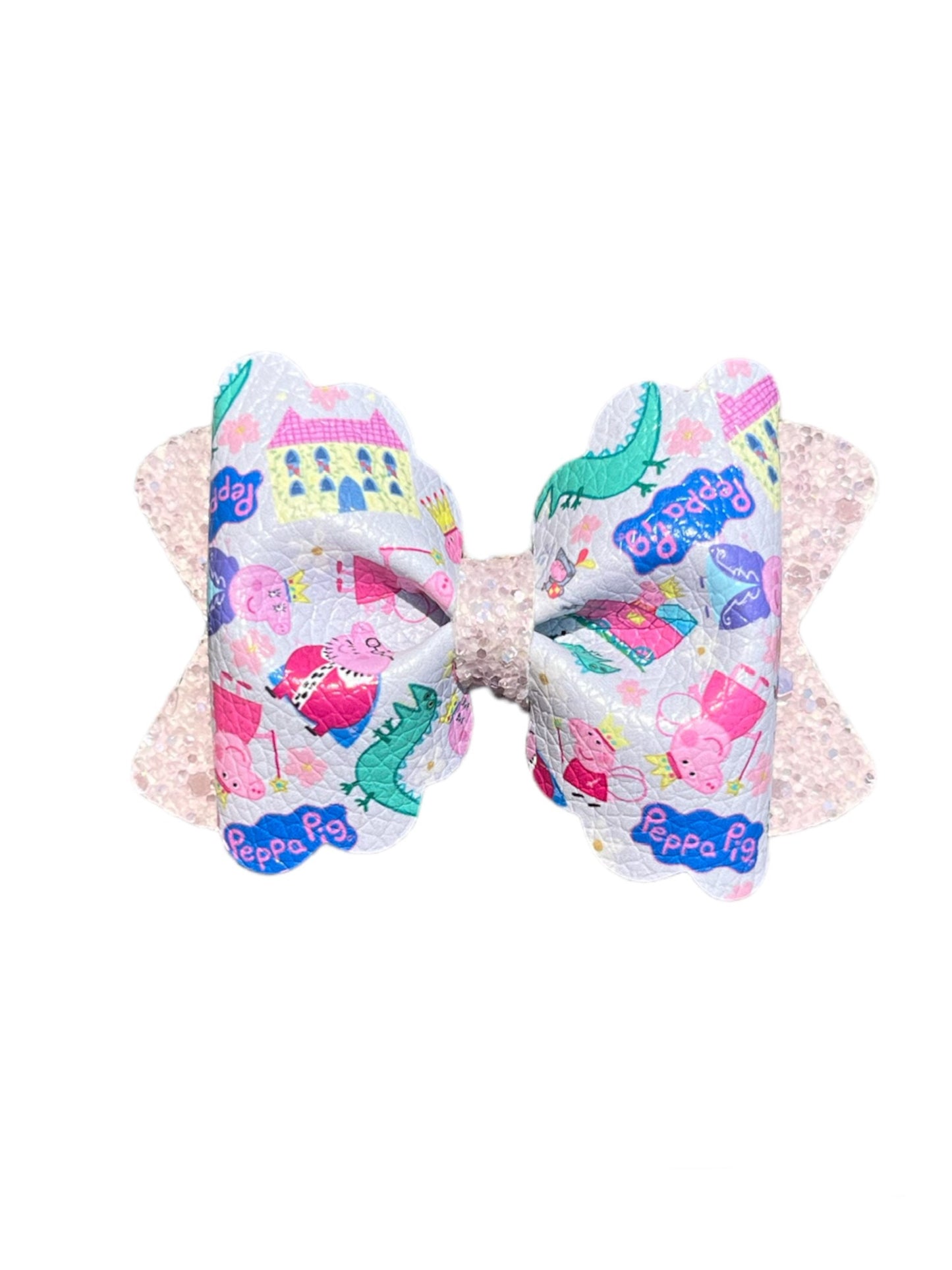 Pink PP Scalloped Bow!