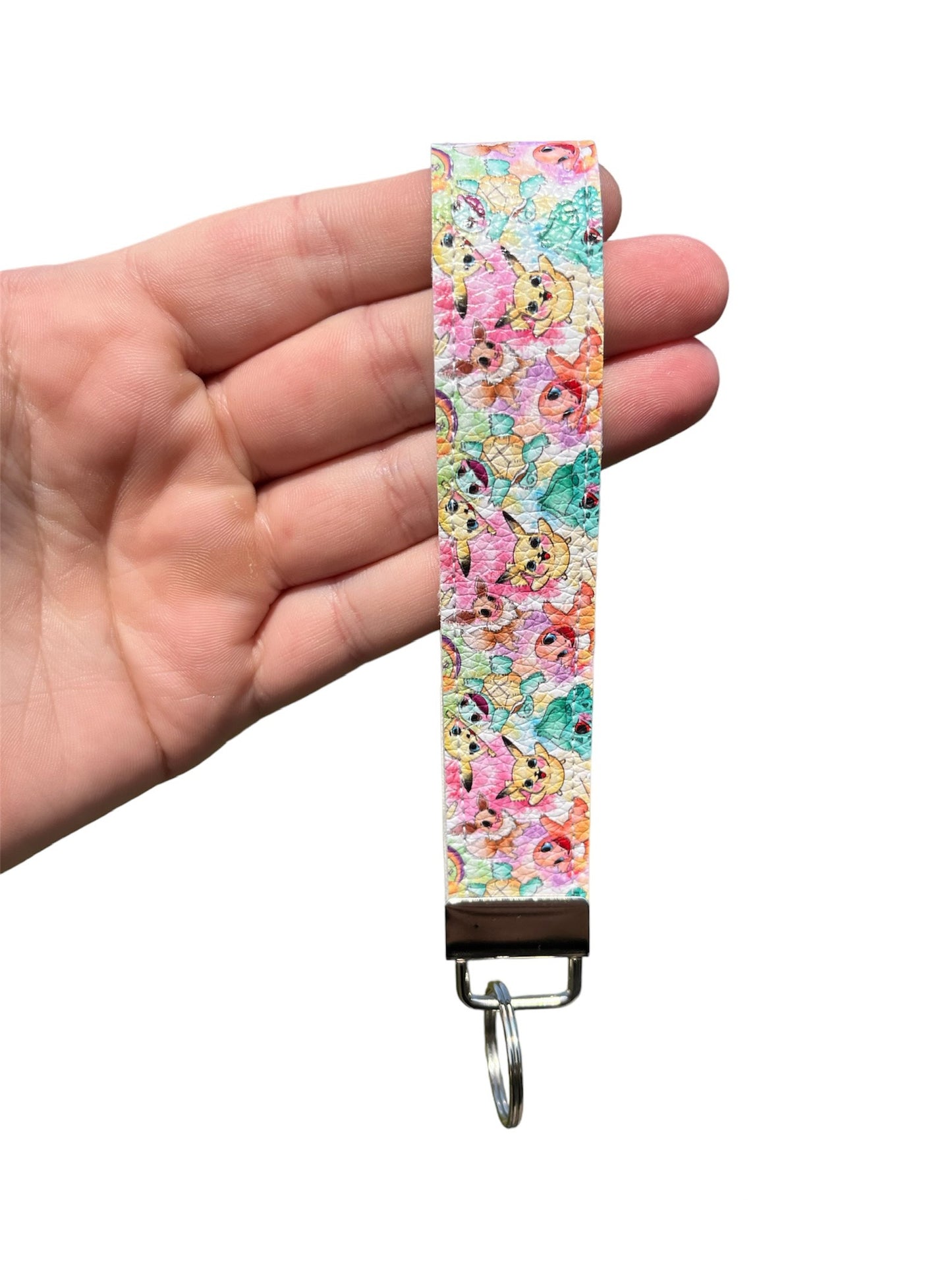 Rainbow Poke Wristlet Keychain!