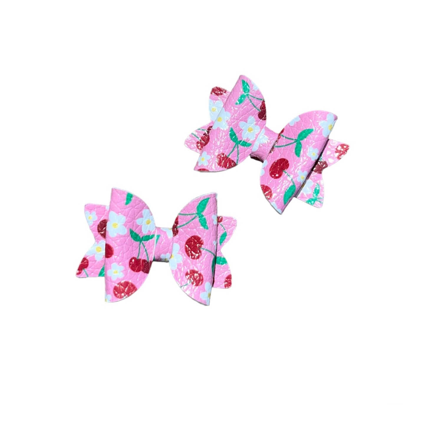 Cherry Micro Pigtail Bows!