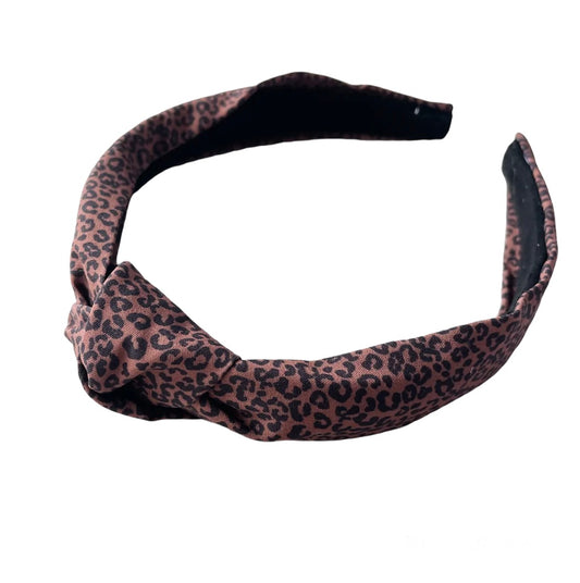 Leopard Print Knotted Hard Headband!