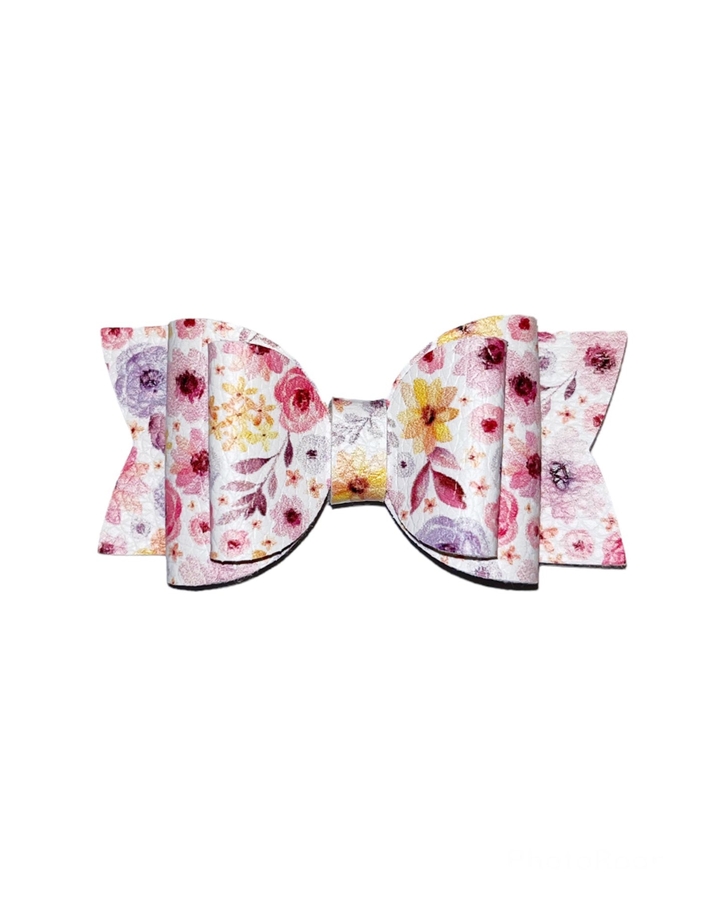 Pink Floral Classic Bow!