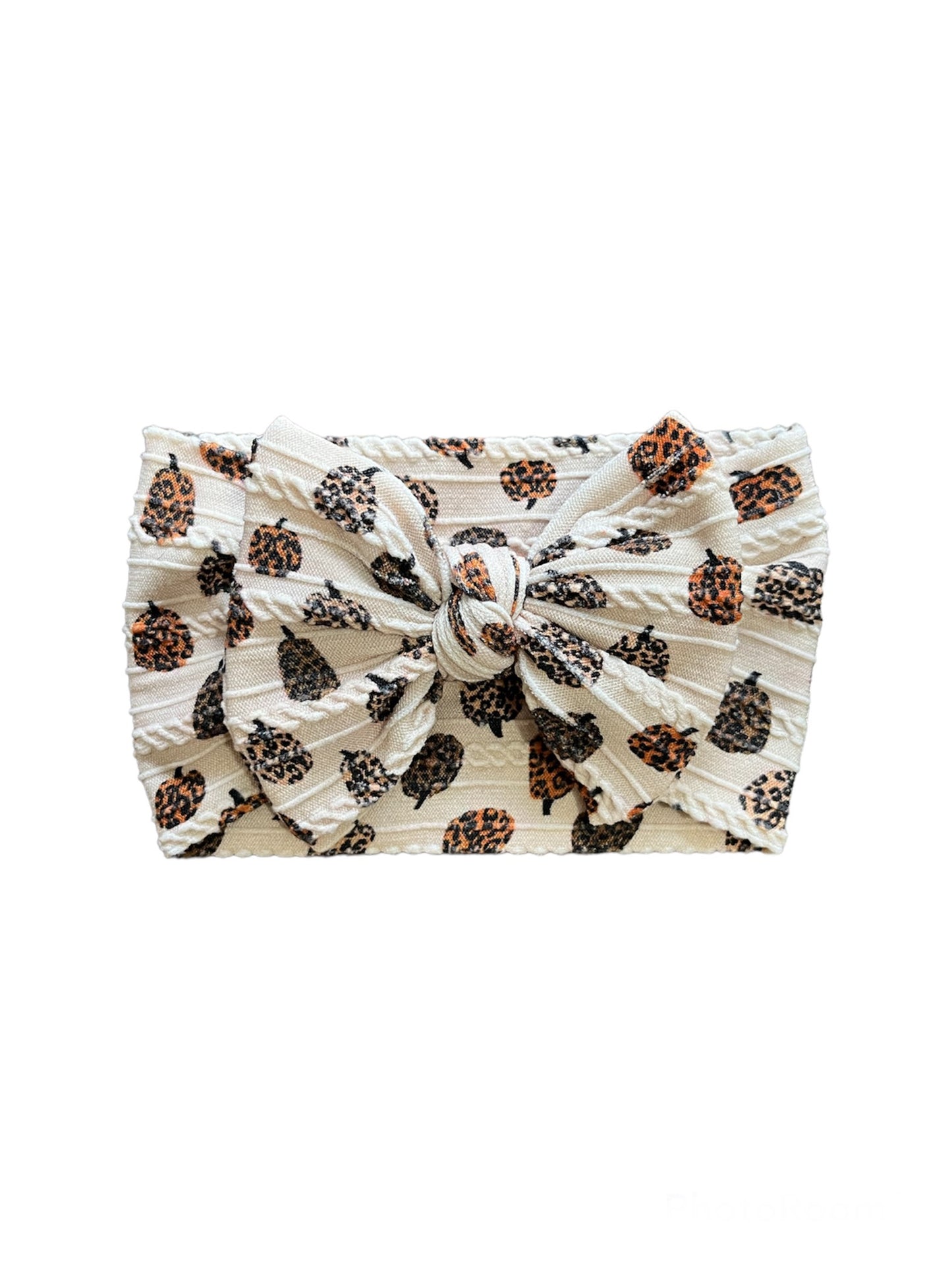 Cable Knit Headbands - Leopard Pumpkins!